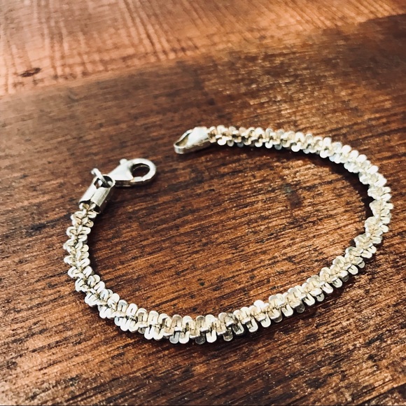 Minimalistic Sterling Silver Bracelet - Picture 3 of 4
